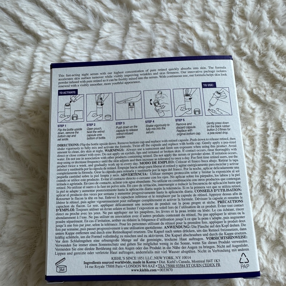 Kiehls Fast Release Wrinkle-Reducing Retinol Night Serum 28ml - Picture 5 of 6